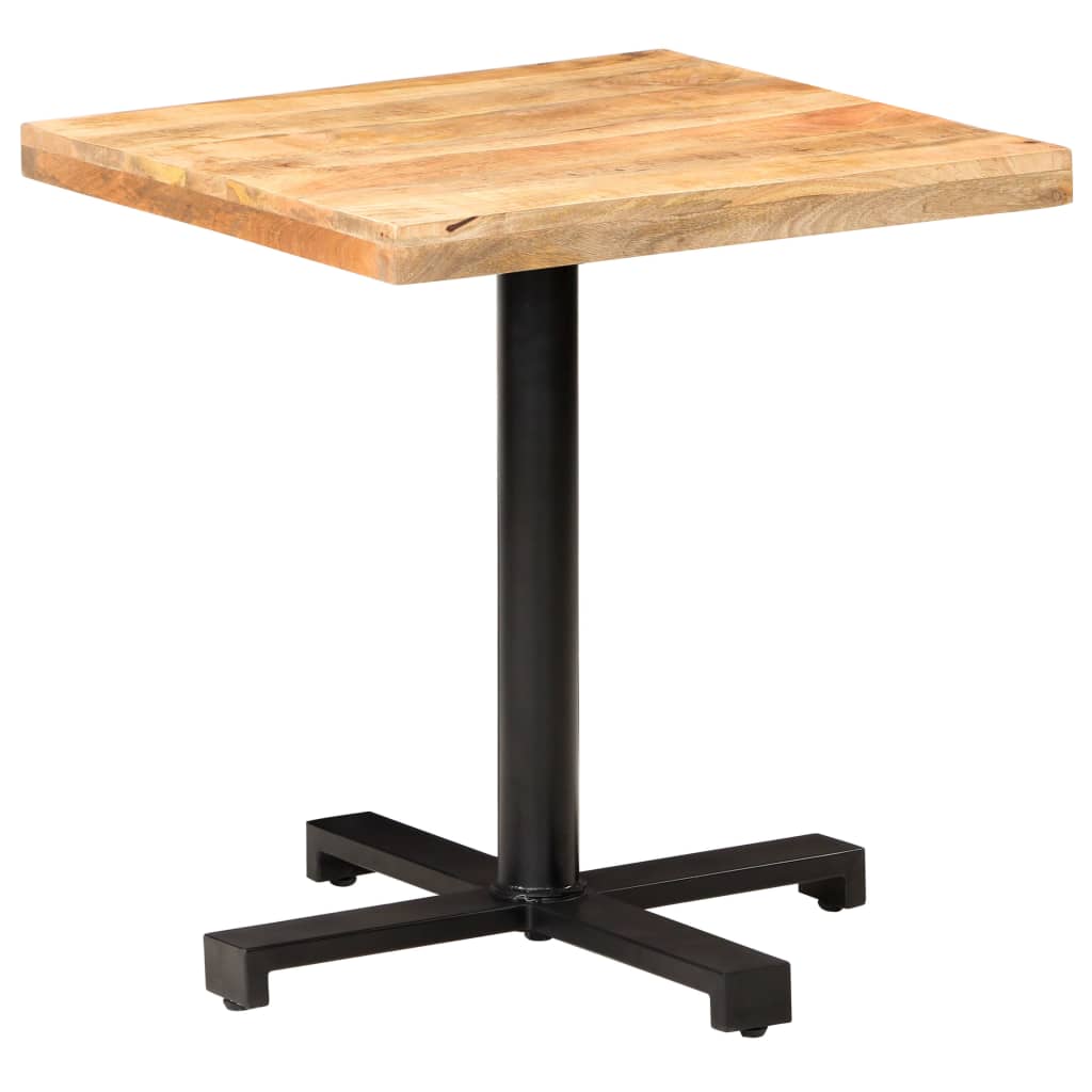 vidaXL Bistro Table Square 27.5"x27.5"x29.5" Rough Mango Wood