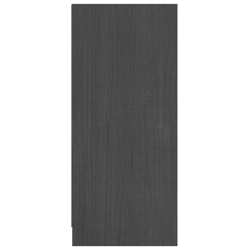 vidaXL Sideboard Gray 27.6"x13"x29.9" Solid Wood Pine