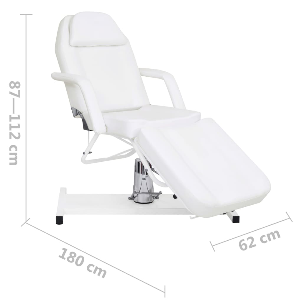 vidaXL Massage Table White 70.9"x24.4"x(34.3"-44.1")