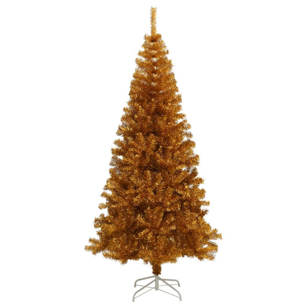 vidaXL Artificial Christmas Tree with Stand Gold 82.7" PET