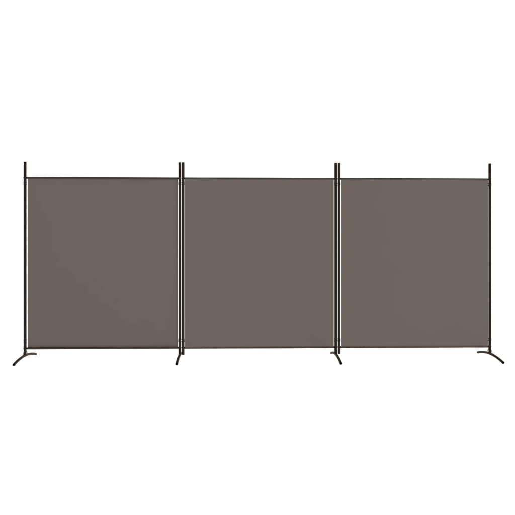 vidaXL 3-Panel Room Divider Anthracite 206.7"x70.9" Fabric