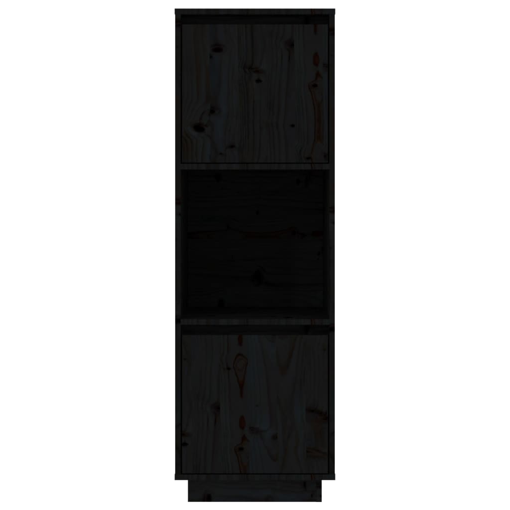 vidaXL Highboard Black 15"x13.8"x46.1" Solid Wood Pine