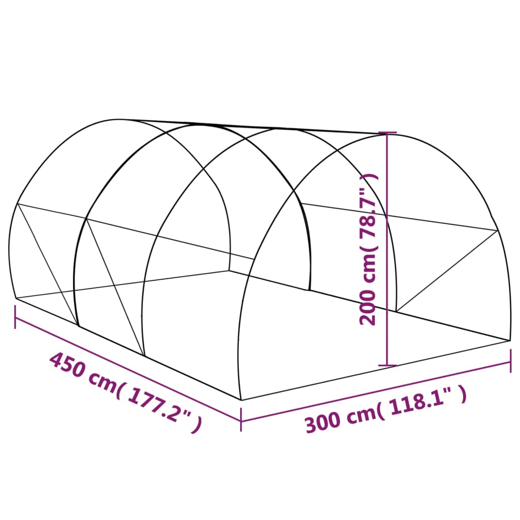 vidaXL Greenhouse145.3 ft² 177.2"x118.1"x78.7"