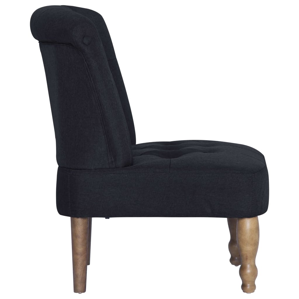 vidaXL French Chair Black Fabric