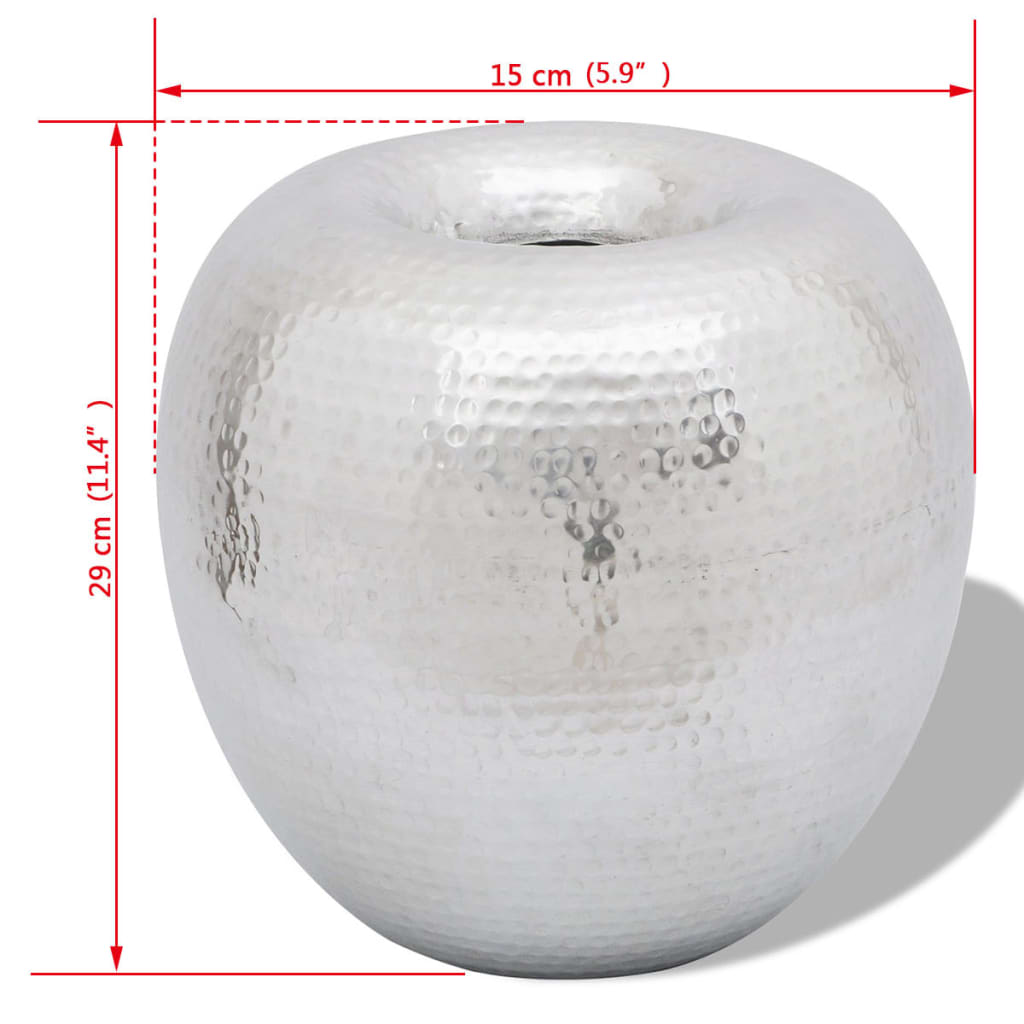Hammered Aluminum Vintage-Style Decorative Vase