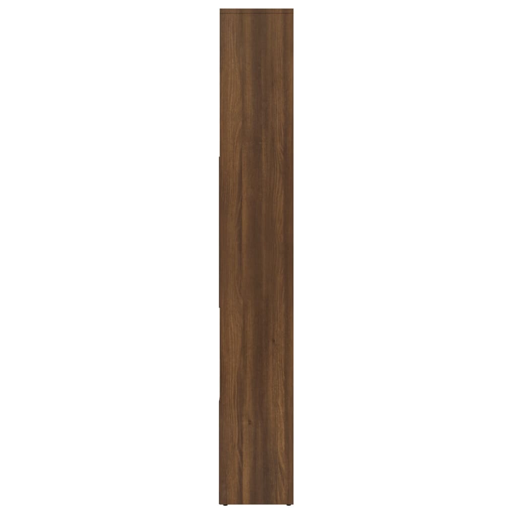 vidaXL Book Cabinet Brown Oak 26.4"x9.4"x63.4" Engineered Wood