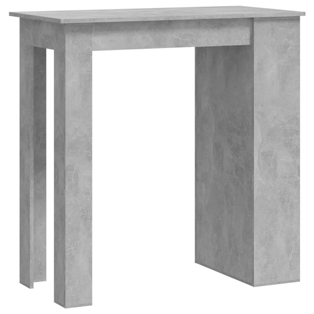 vidaXL Bar Table with Storage Rack Concrete Gray 40.2"x19.7"x40.7"