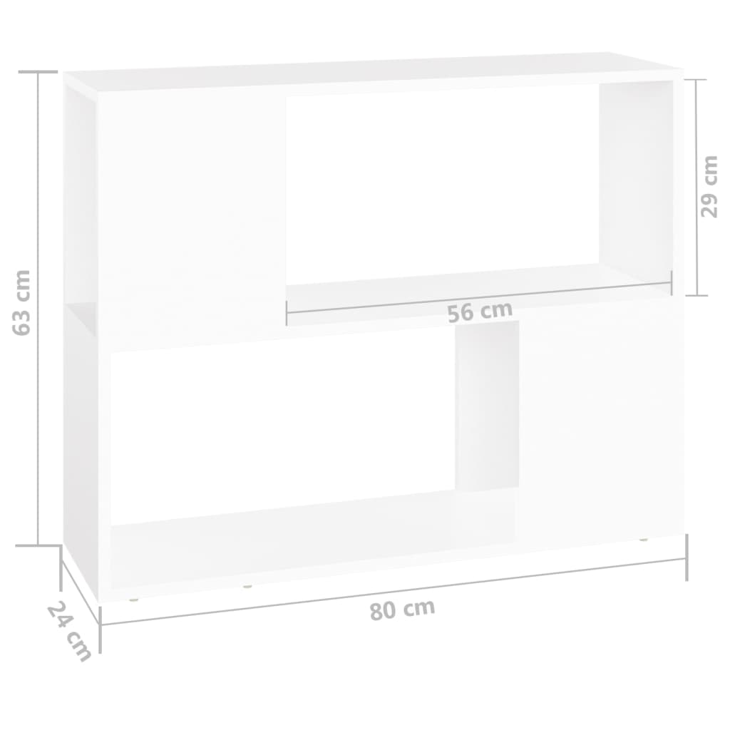 vidaXL TV Stand White 31.5"x9.4"x24.8" Engineered Wood