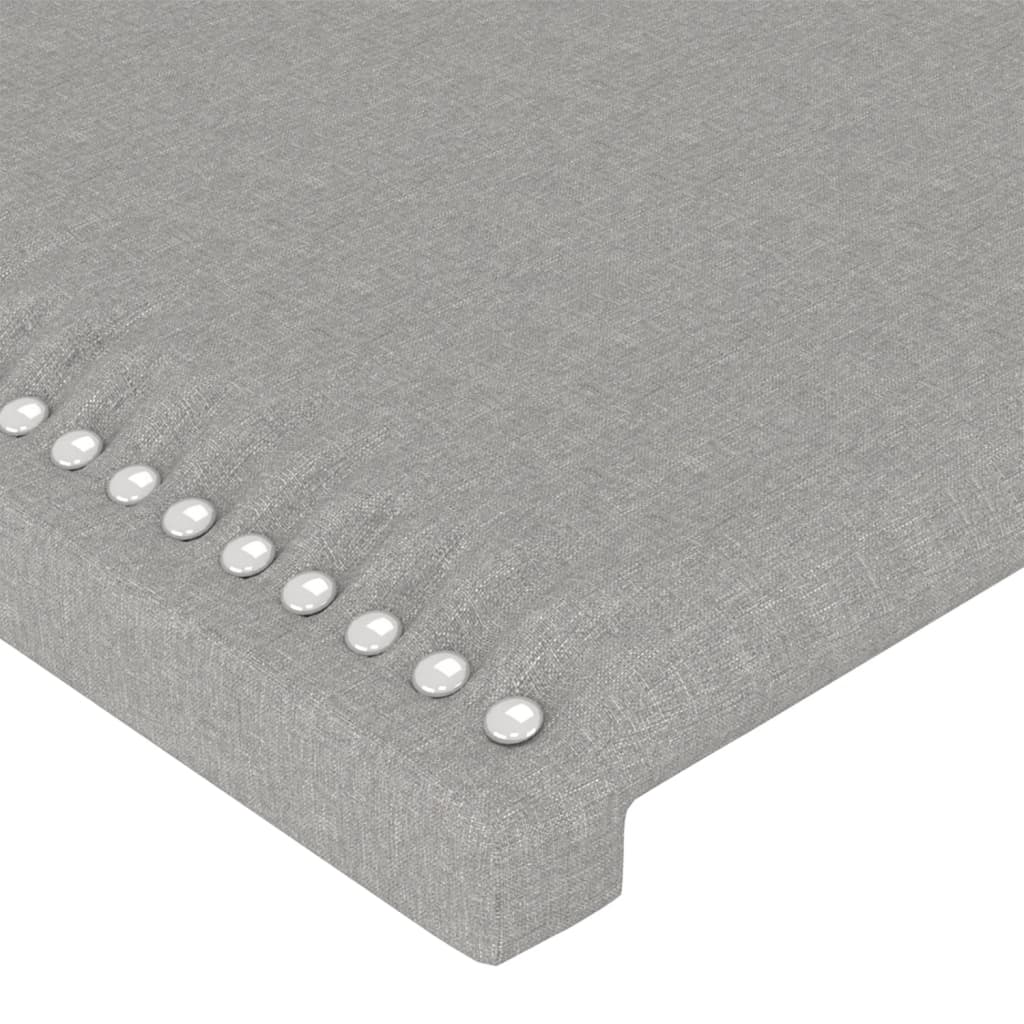 vidaXL Headboard with Ears Light Gray 72"x6.3"x30.7"/34.6" Fabric