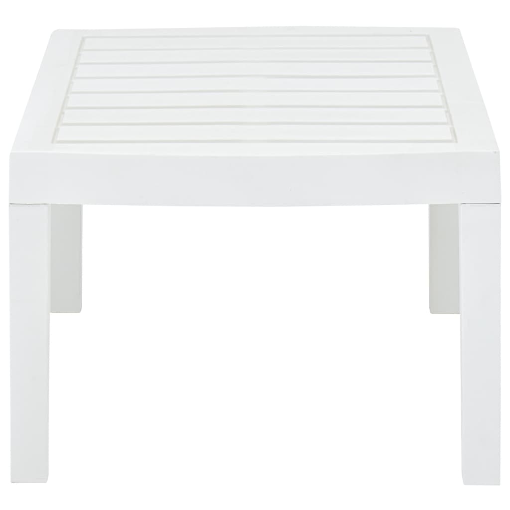 vidaXL Patio Table White 30.7"x21.7"x15" Plastic