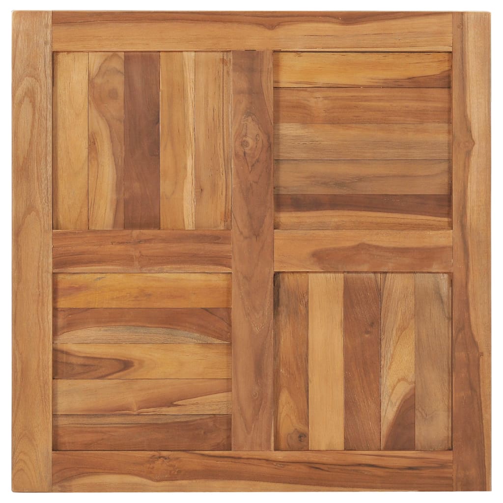 vidaXL Table Top Solid Teak Wood 27.6"x27.6"x1"