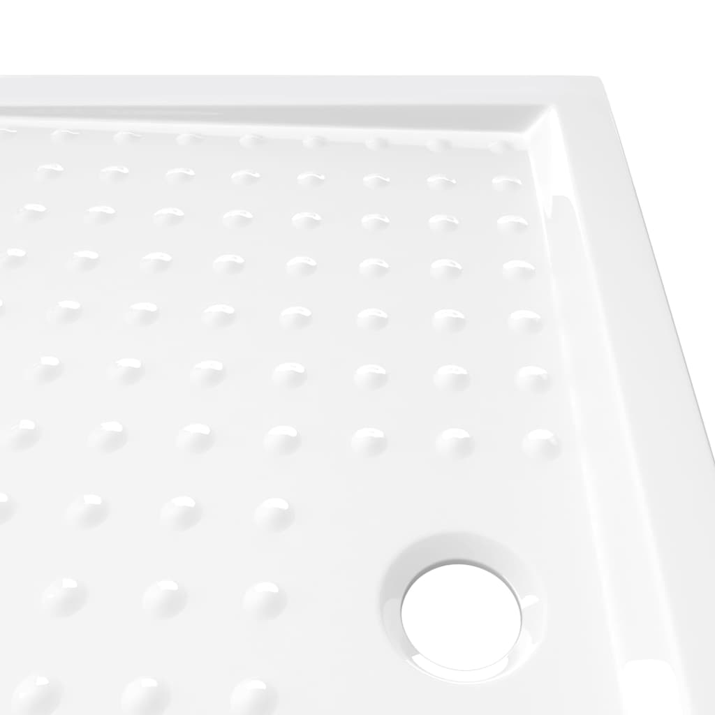 vidaXL Shower Base Tray with Dots White 27.6"x39.4"x1.6" ABS