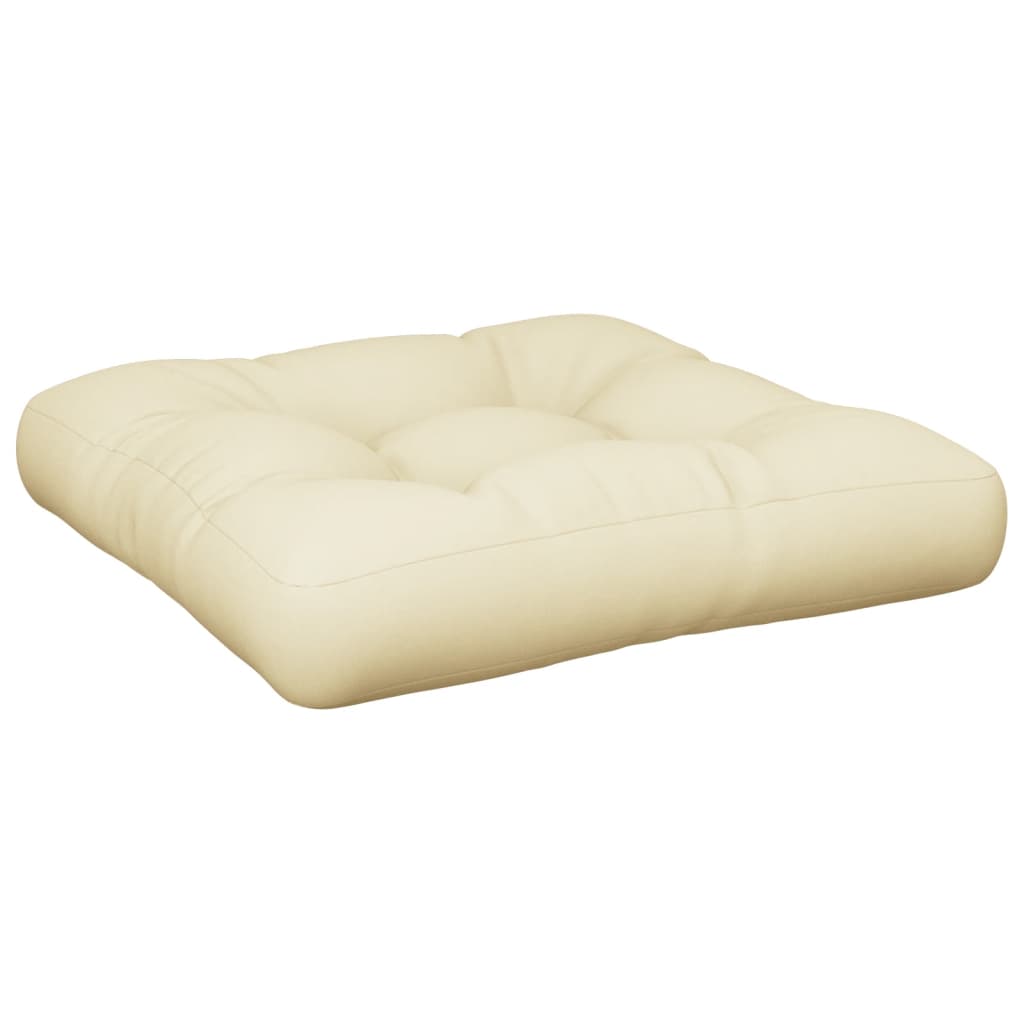 vidaXL Floor Pallet Cushion 23.6"x24"x3.9" Cream