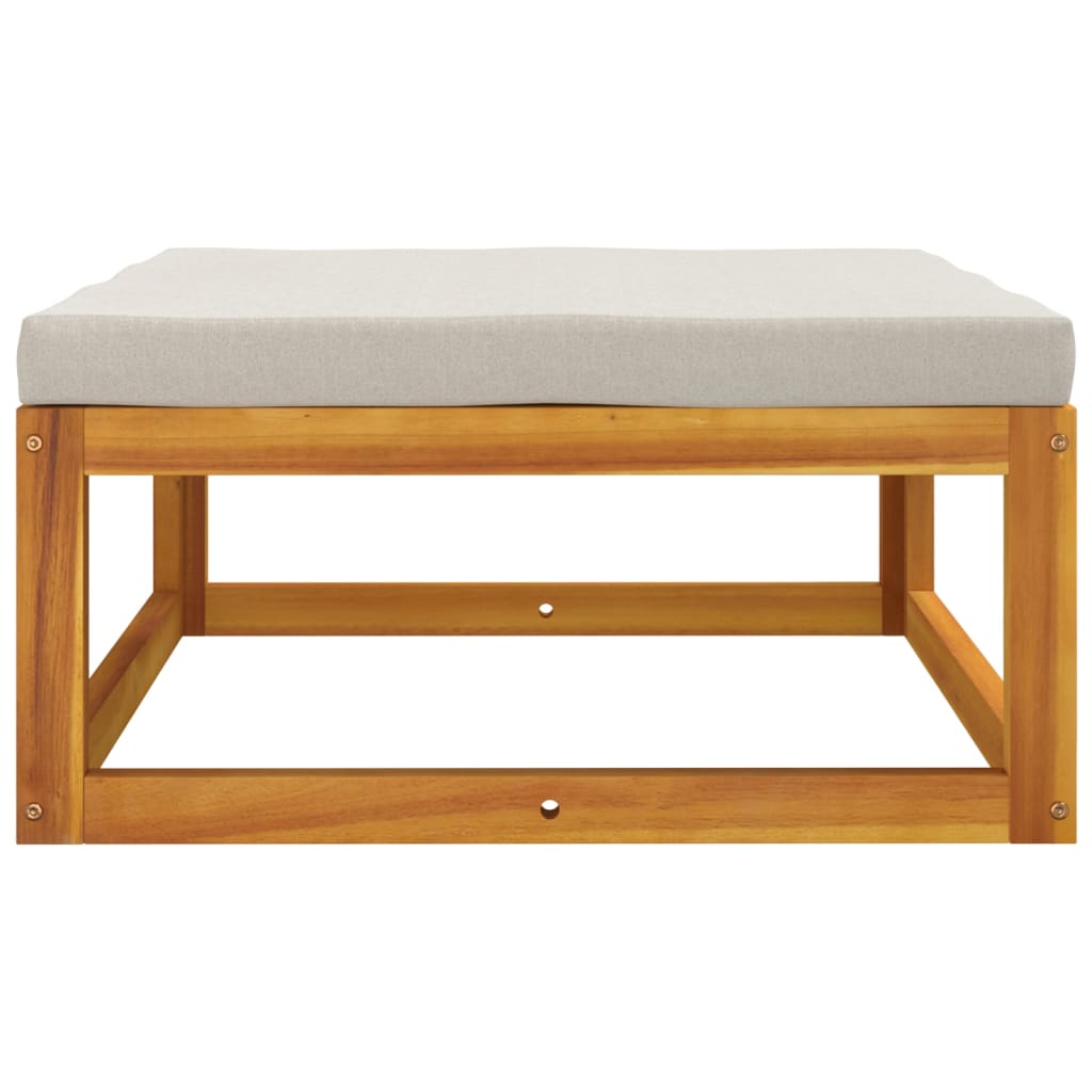 vidaXL 3 Piece Patio Lounge Set with Cushions Solid Wood Acacia