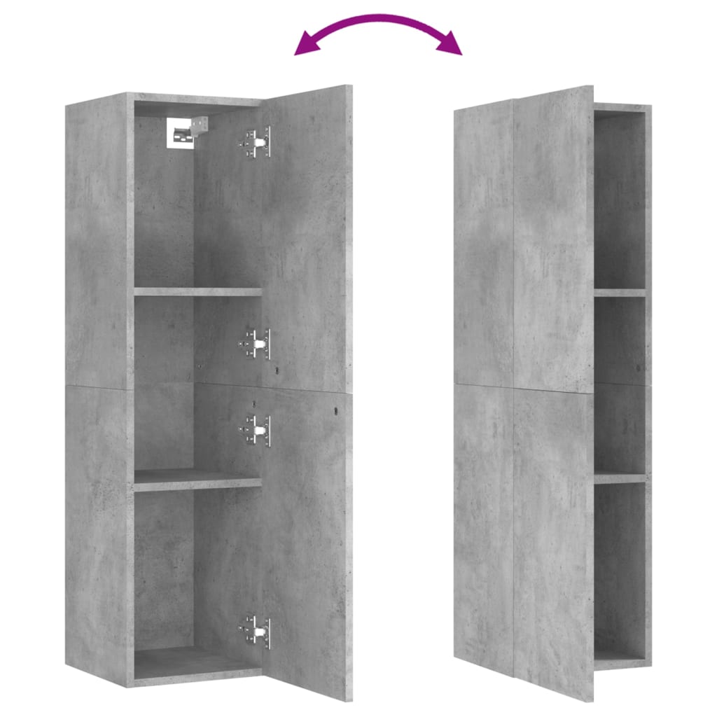 vidaXL TV Cabinet Concrete Gray 12"x11.8"x43.3" Engineered Wood