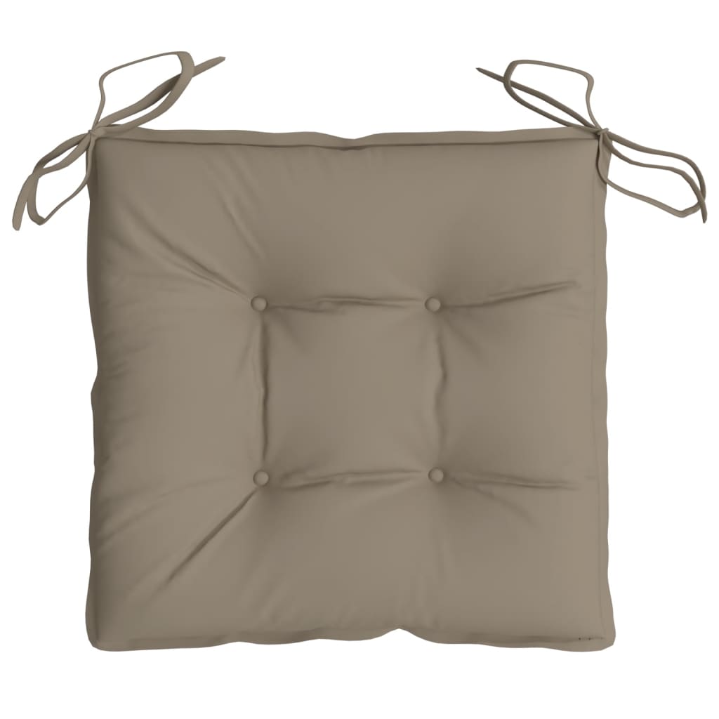 vidaXL Chair Cushions 4 pcs Taupe 15.7x15.7"x2.8" Fabric"