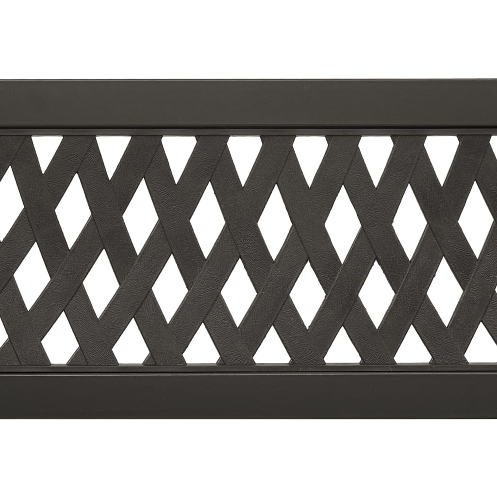 vidaXL Twin Patio Bench 96.9" Black Steel