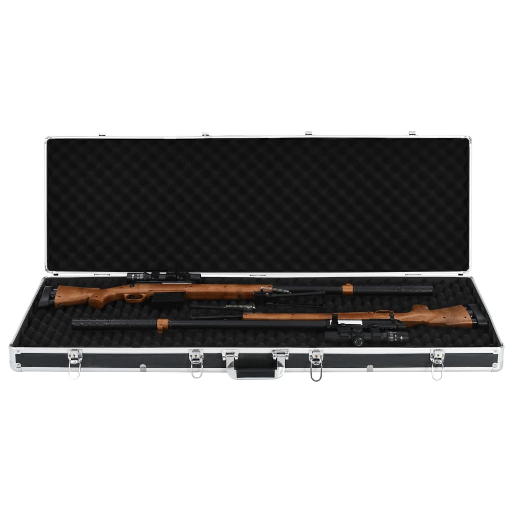 vidaXL Gun Case Black 46.5"x15"x4.7" Aluminum