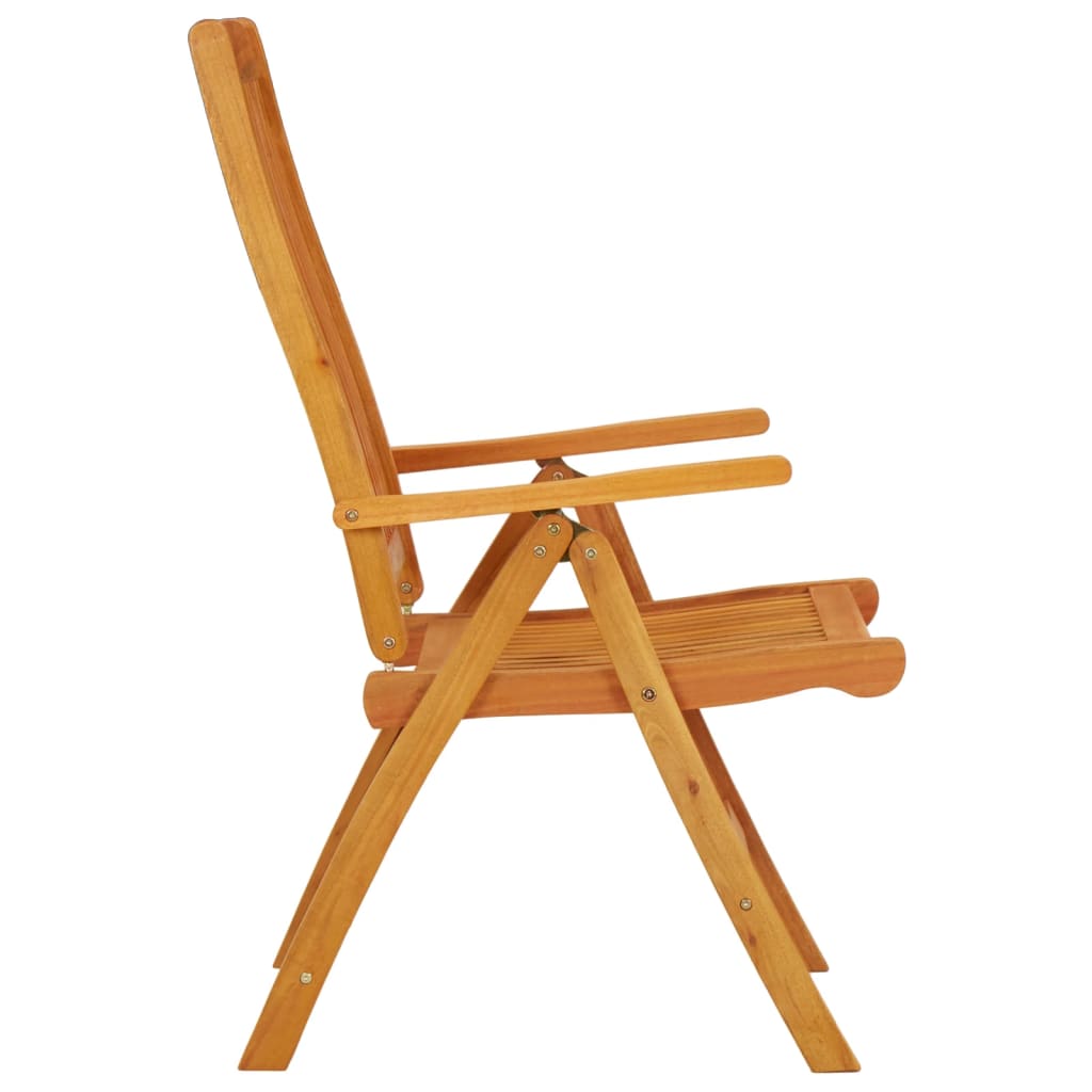 vidaXL Folding Patio Chairs 2 pcs Solid Wood Eucalyptus