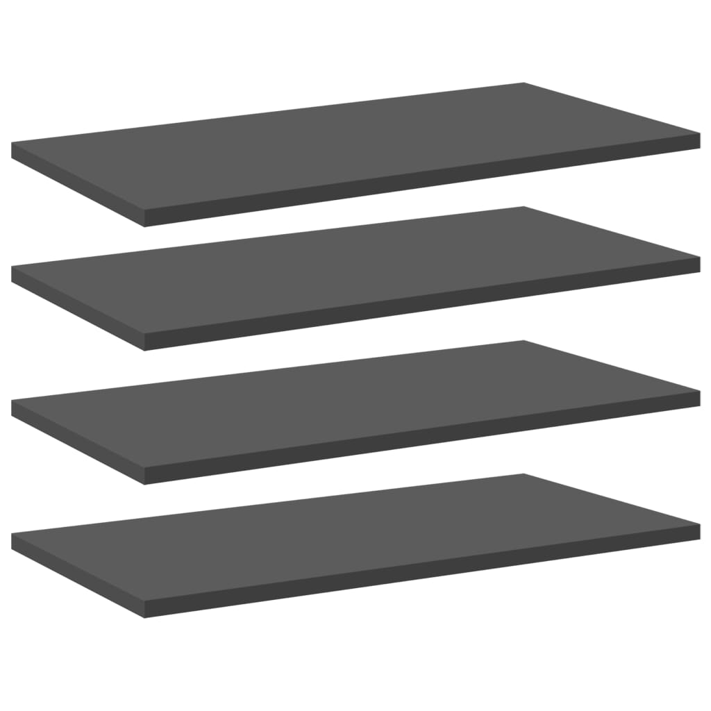 vidaXL Bookshelf Boards 8 pcs Gray 23.6"x11.8"x0.6" Engineered Wood