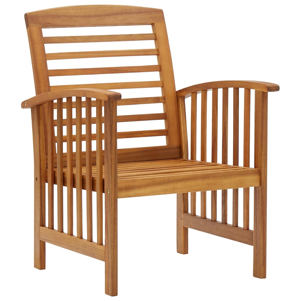 vidaXL Patio Chairs 2 pcs Solid Acacia Wood