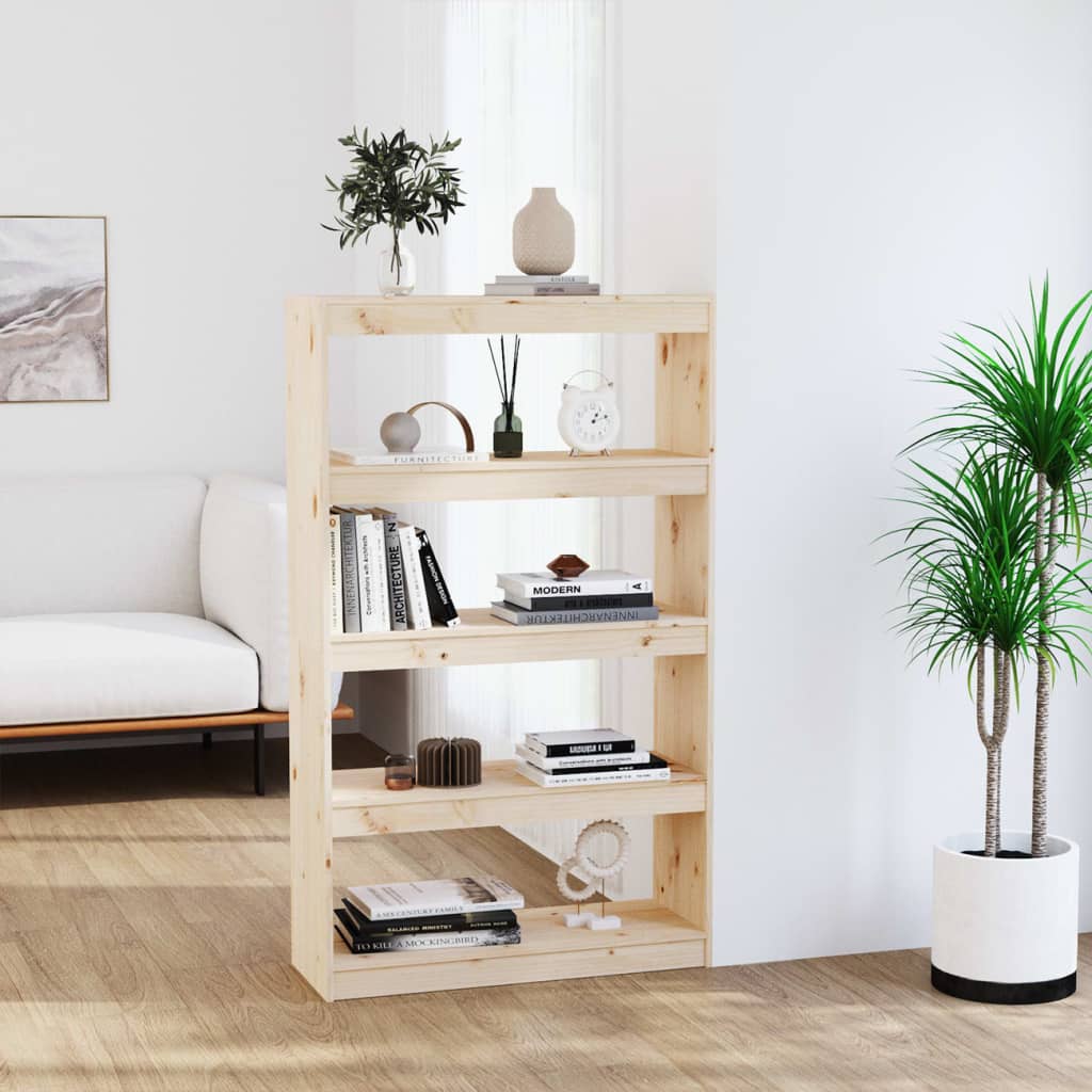 vidaXL Book Cabinet/Room Divider 31.5"x11.8"x53.3" Solid Wood Pine