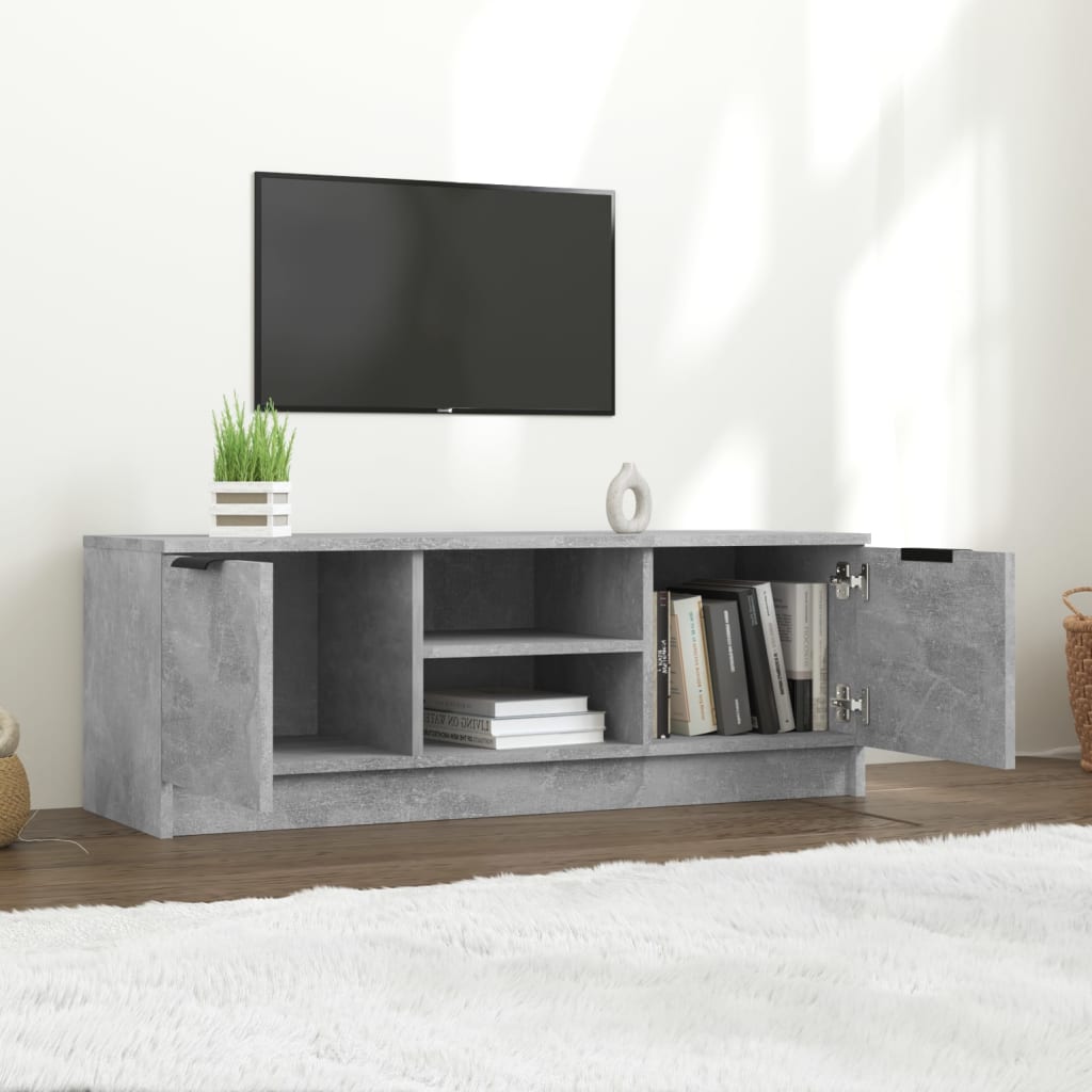 vidaXL TV Stand Concrete Gray 40.2"x13.8"x14.4" Engineered Wood