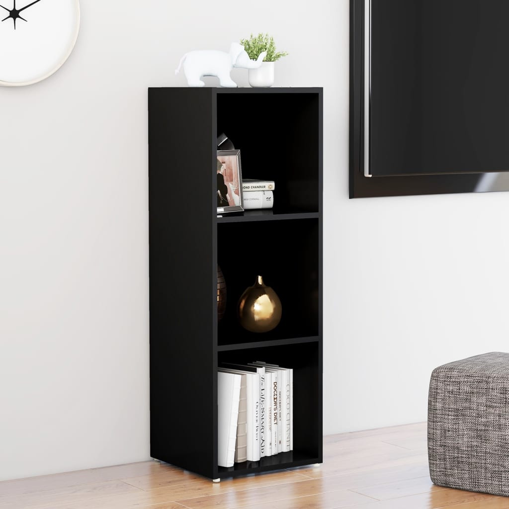 vidaXL TV Cabinet Black 42.1"x13.8"x14.6" Engineered Wood