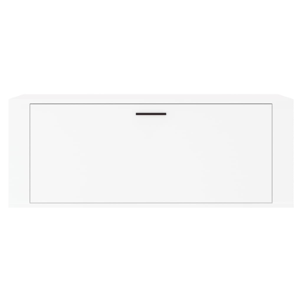 vidaXL Wall Shoe Cabinet White 39.4"x13.8"x15" Engineered Wood