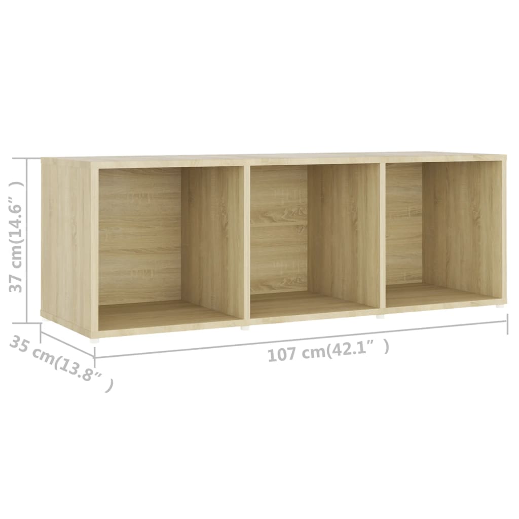 vidaXL TV Stands 4 pcs Sonoma Oak 42.1"x13.8"x14.6" Engineered Wood