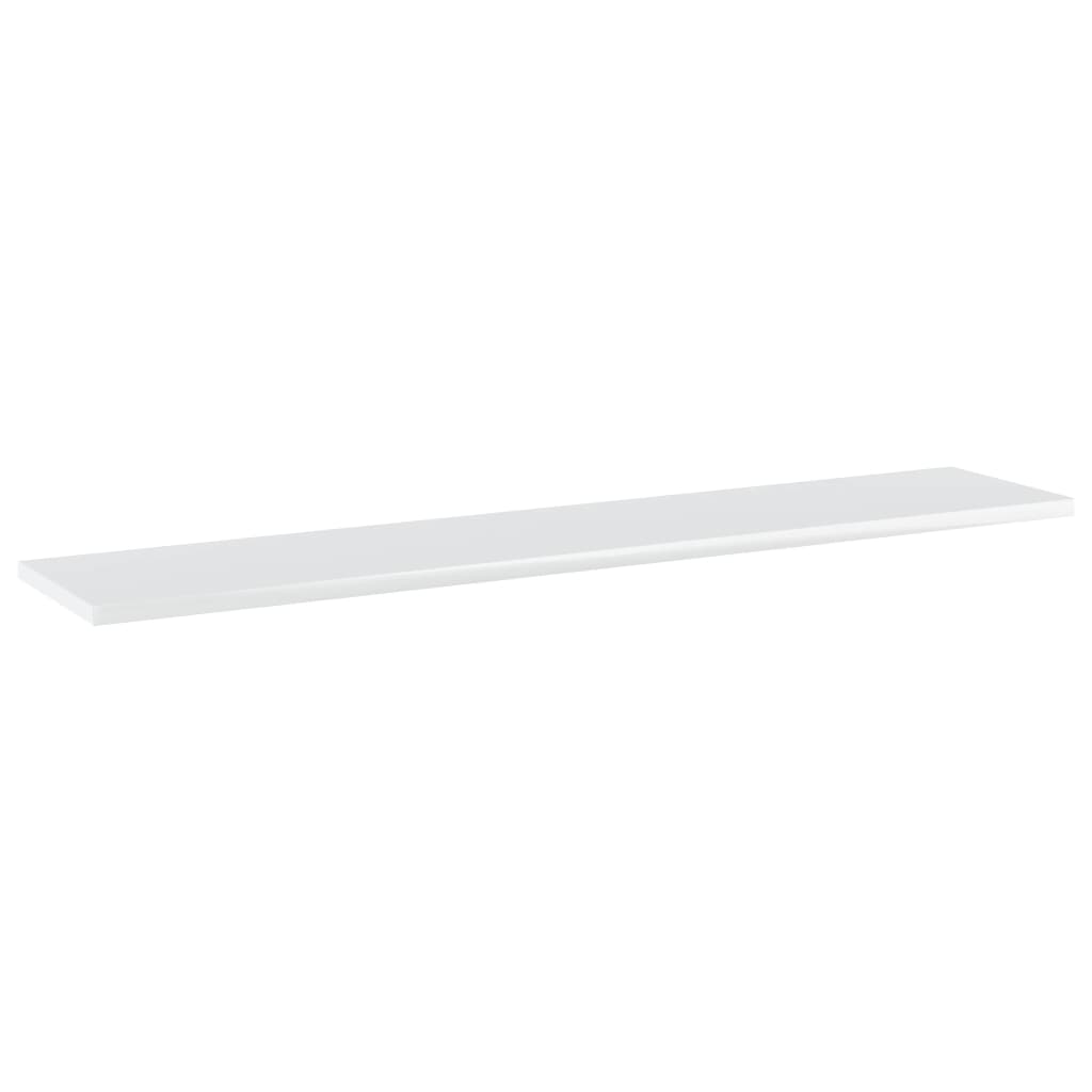 vidaXL Bookshelf Boards 4 pcs High Gloss White 39.4"x7.9"x0.6" Engineered Wood