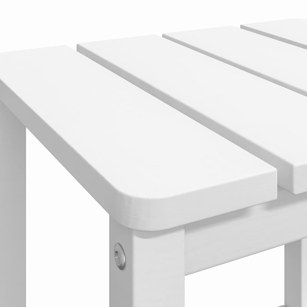 vidaXL Patio Adirondack Table White 15"x15"x18.1" HDPE