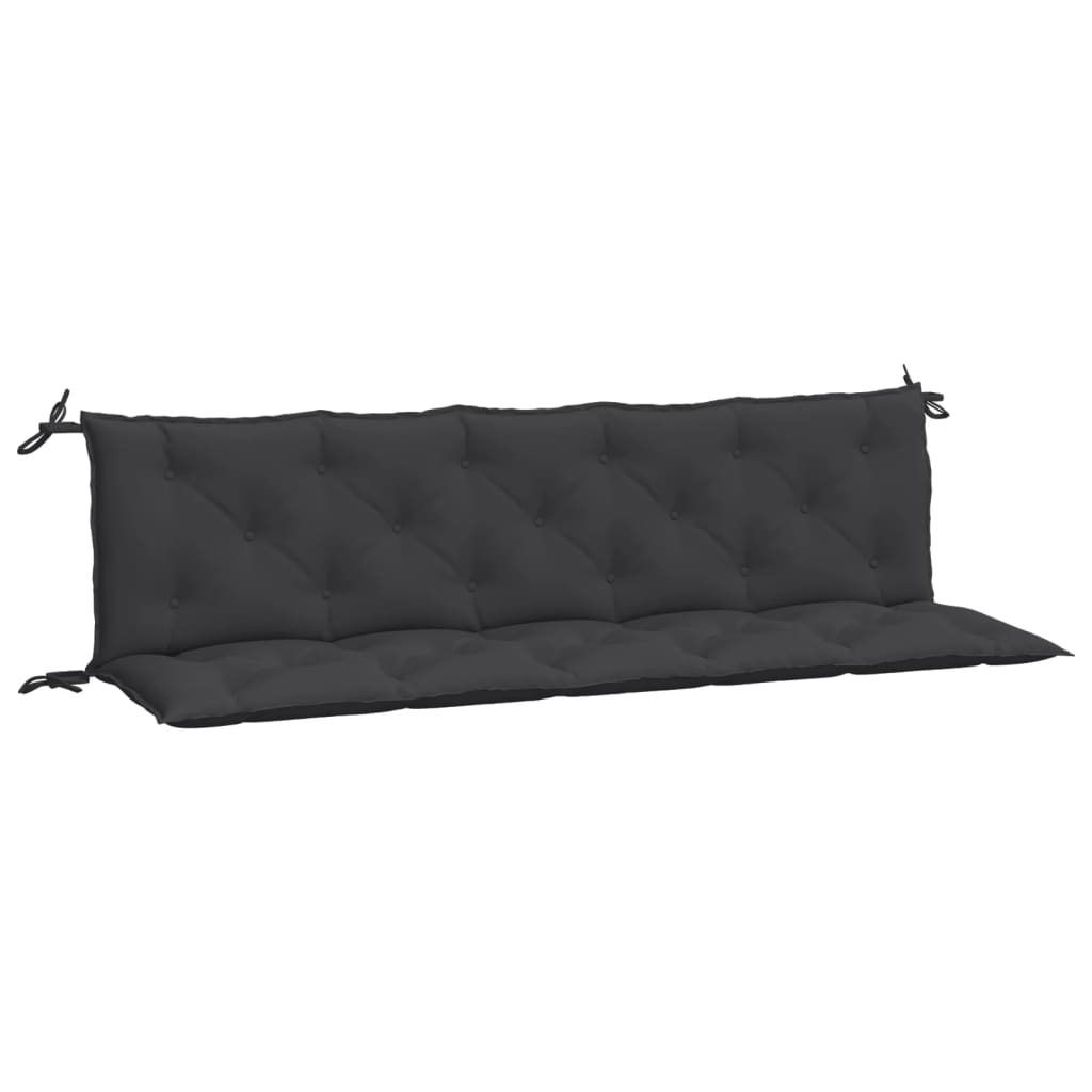 vidaXL Garden Bench Cushions 2pcs Black 70.9"x19.7"x2.8" Oxford Fabric