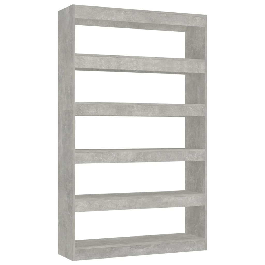 vidaXL Book Cabinet/Room Divider Concrete Gray 39.4"x11.8"x65.4"