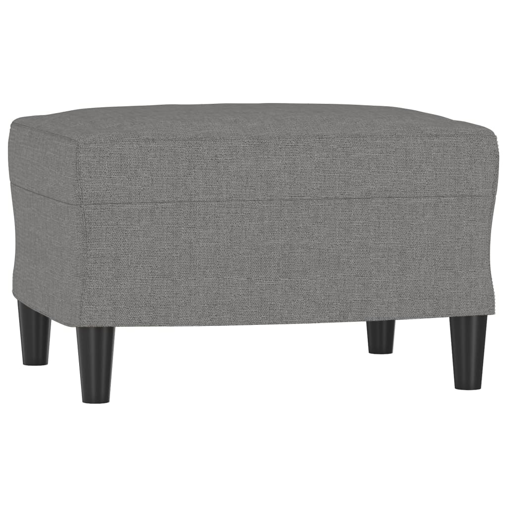 vidaXL Sofa Chair with Footstool Dark Gray 23.6" Fabric