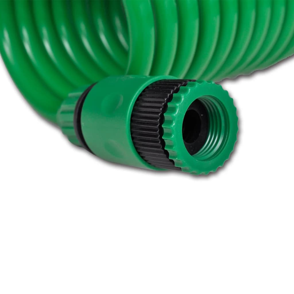 Coiled Garden Water Hose Spiral Pipe & Spray Nozzle 49.2 ft