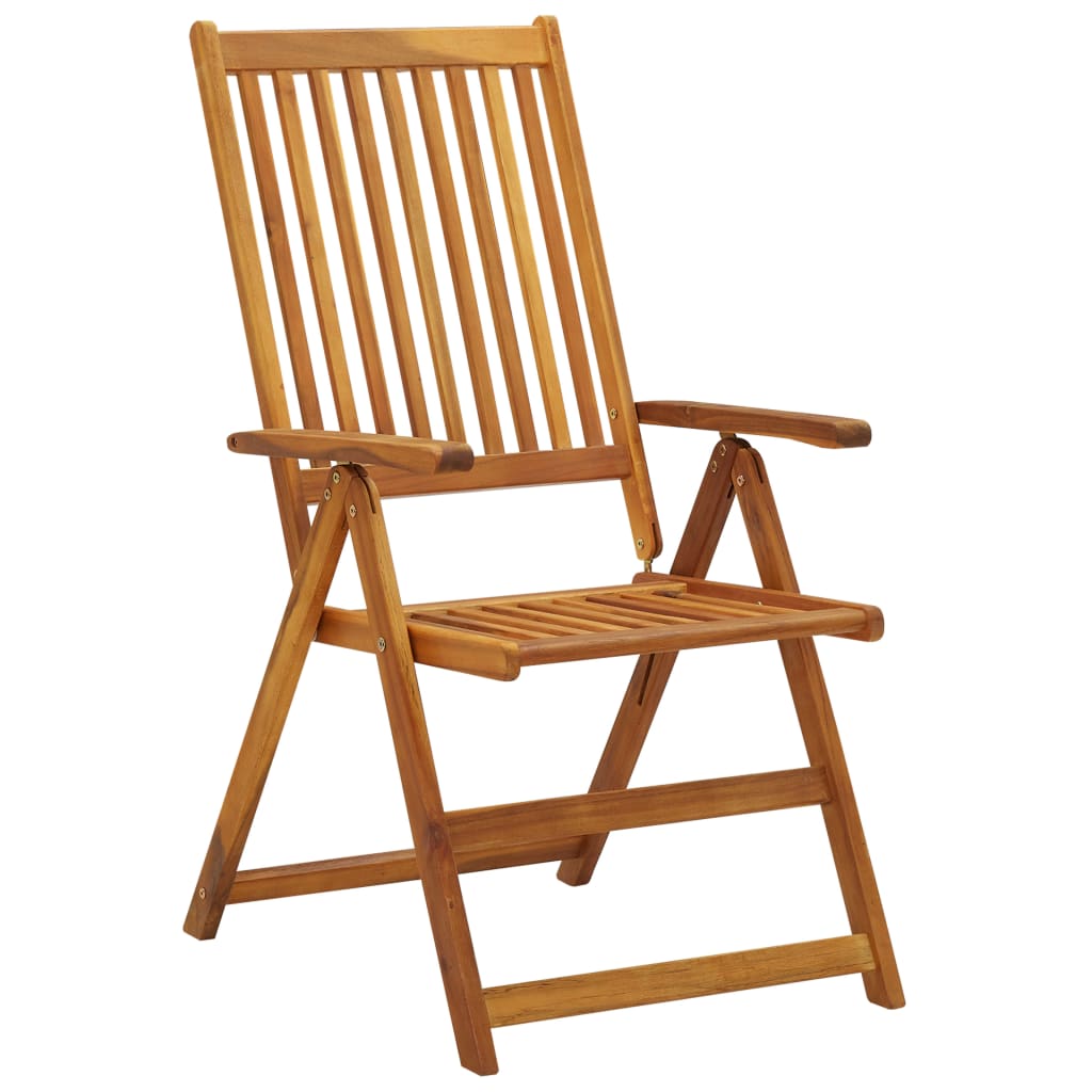 vidaXL Folding Patio Chairs 8 pcs Solid Acacia Wood
