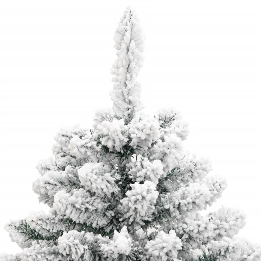 vidaXL Artificial Hinged Christmas Tree with Flocked Snow 59.1"