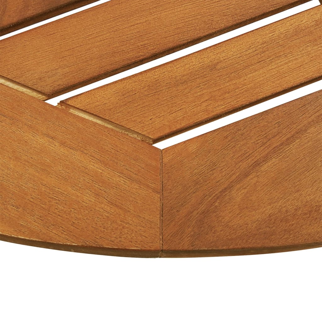 vidaXL Folding Patio Table Ø23.6"x29.5" Solid Eucalyptus Wood