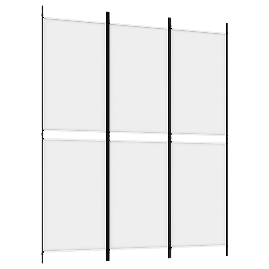 vidaXL 3-Panel Room Divider White 59.1"x70.9" Fabric