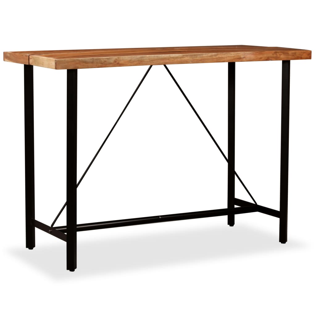 vidaXL Bar Table Solid Acacia Wood 59"x27.6"x42.1"