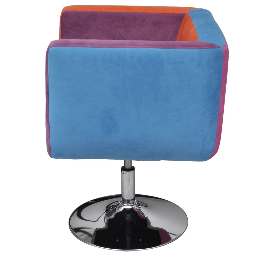 vidaXL Cube Chair with Patchwork Design Fabric
