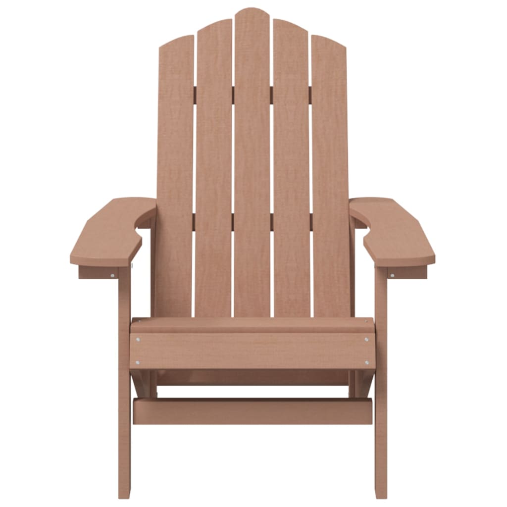 vidaXL Patio Adirondack Chair HDPE Brown