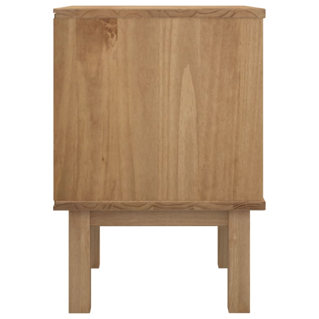 vidaXL Bedside Cabinet OTTA Brown&Gray 18.1"x15.6"x22.4" Solid Wood Pine