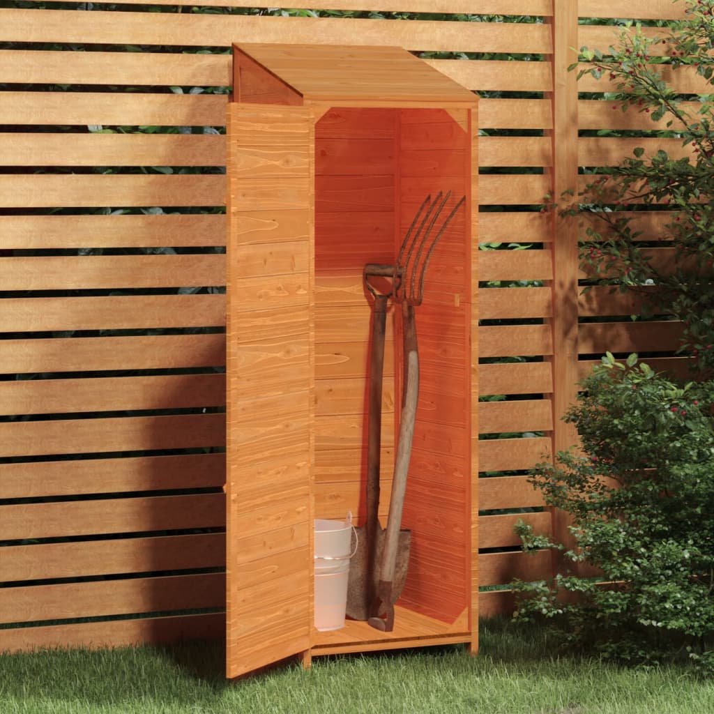 vidaXL Garden Shed Brown 21.7"x20.5"x68.7" Solid Wood Fir