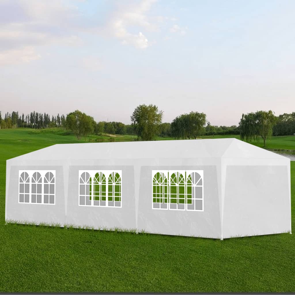 vidaXL Party Tent 10'x30' White
