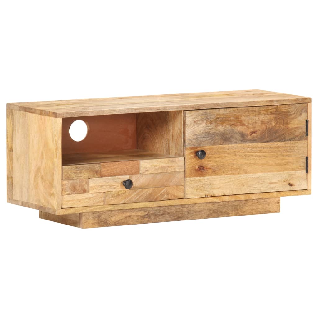 vidaXL TV Cabinet 35.4"x11.8"x13.8" Solid Mango Wood