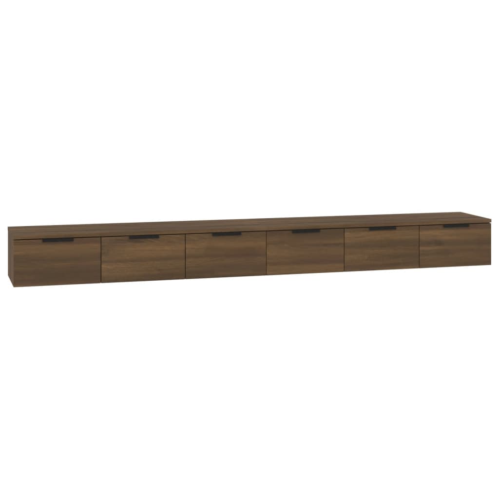 vidaXL Wall Cabinets 2 pcs Brown Oak 40.2"x11.8"x7.9" Engineered Wood