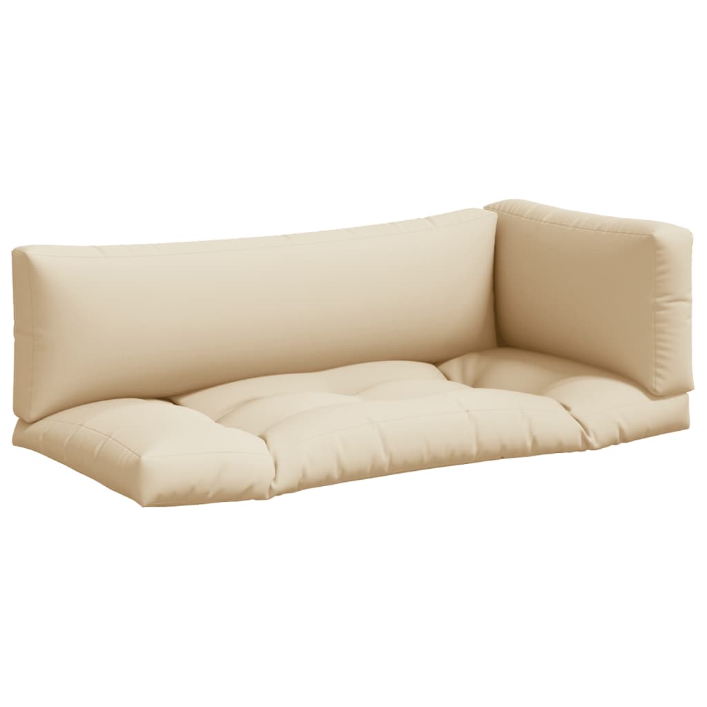 vidaXL Pallet Sofa Cushions 3 pcs Beige