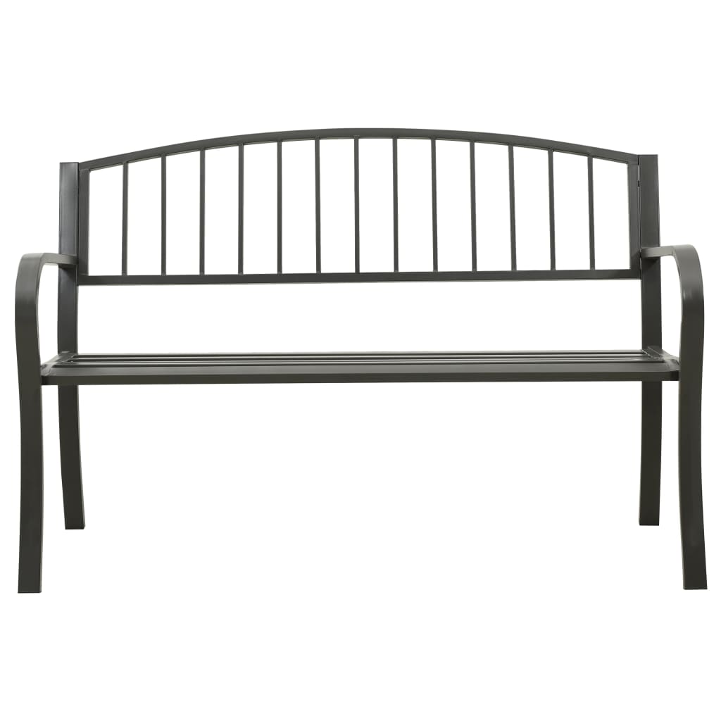 vidaXL Patio Bench Gray 47.2" Steel